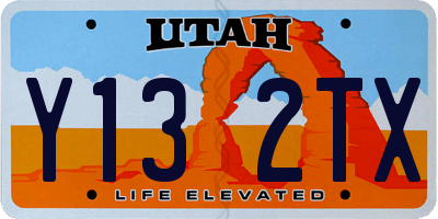 UT license plate Y132TX