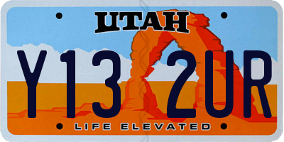 UT license plate Y132UR