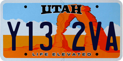 UT license plate Y132VA