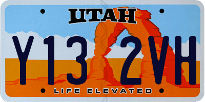 UT license plate Y132VH