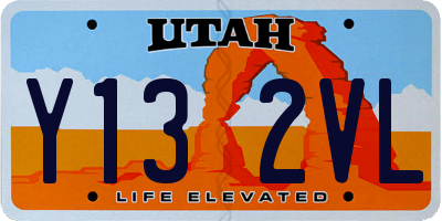 UT license plate Y132VL