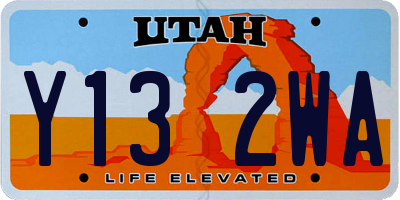 UT license plate Y132WA