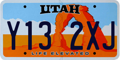 UT license plate Y132XJ