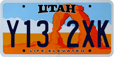 UT license plate Y132XK