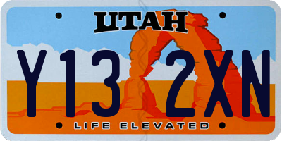 UT license plate Y132XN
