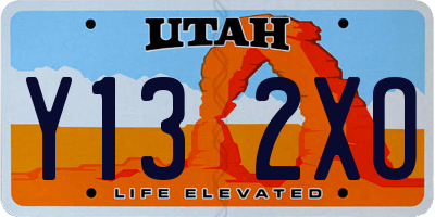 UT license plate Y132XO