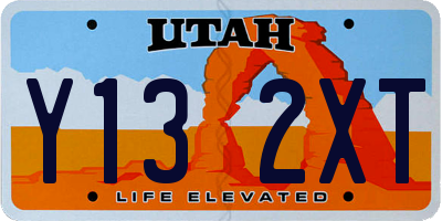 UT license plate Y132XT