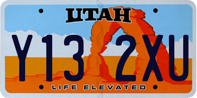 UT license plate Y132XU