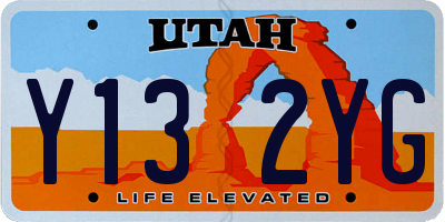 UT license plate Y132YG