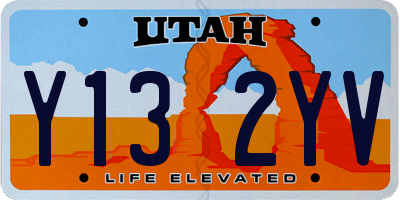 UT license plate Y132YV