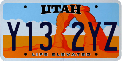 UT license plate Y132YZ