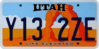 UT license plate Y132ZE