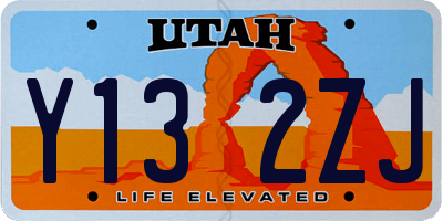 UT license plate Y132ZJ