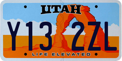 UT license plate Y132ZL