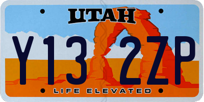 UT license plate Y132ZP