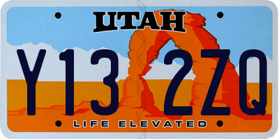 UT license plate Y132ZQ