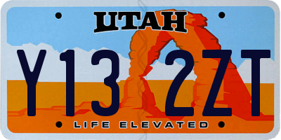 UT license plate Y132ZT