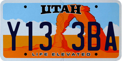 UT license plate Y133BA