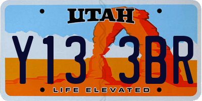 UT license plate Y133BR