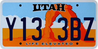 UT license plate Y133BZ
