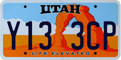 UT license plate Y133CP