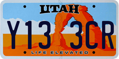 UT license plate Y133CR