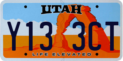 UT license plate Y133CT