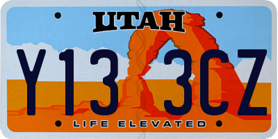 UT license plate Y133CZ