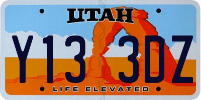UT license plate Y133DZ