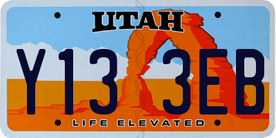 UT license plate Y133EB