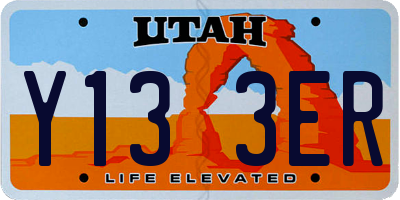 UT license plate Y133ER