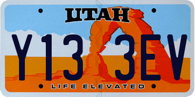 UT license plate Y133EV