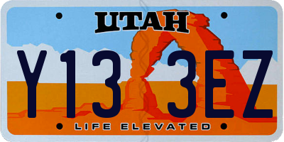 UT license plate Y133EZ