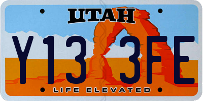 UT license plate Y133FE