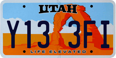 UT license plate Y133FI