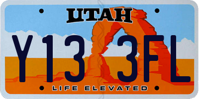 UT license plate Y133FL