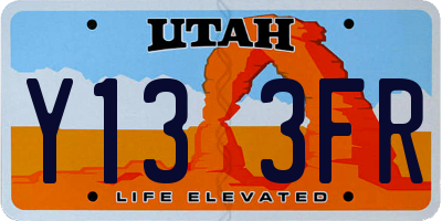 UT license plate Y133FR
