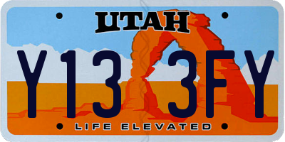 UT license plate Y133FY