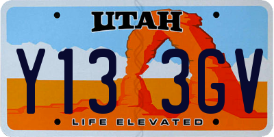 UT license plate Y133GV