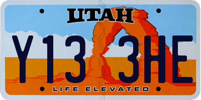 UT license plate Y133HE