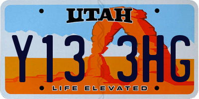 UT license plate Y133HG