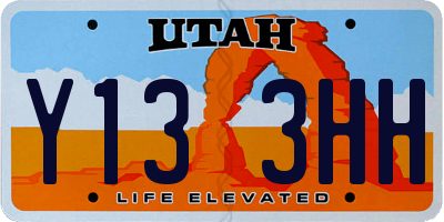 UT license plate Y133HH