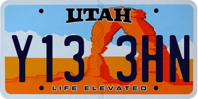 UT license plate Y133HN