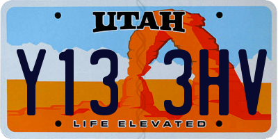 UT license plate Y133HV