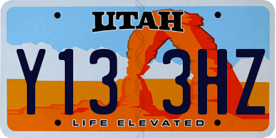 UT license plate Y133HZ