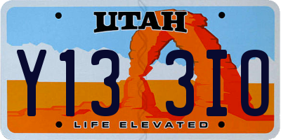 UT license plate Y133IO