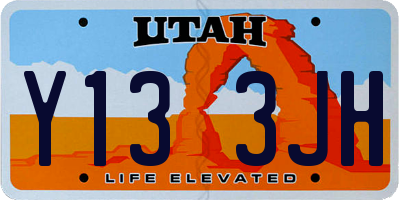 UT license plate Y133JH