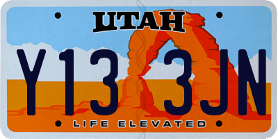 UT license plate Y133JN