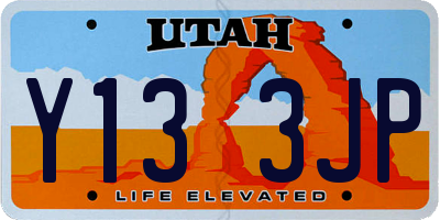 UT license plate Y133JP