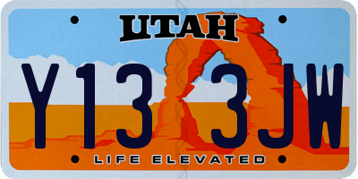 UT license plate Y133JW